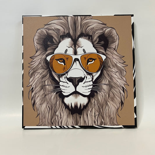 Illustrative Lion Shades Canvas