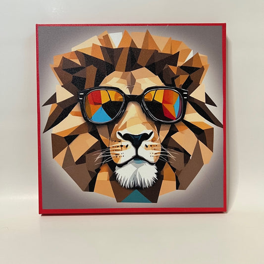 Cubism Lion Shades Canvas