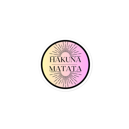 Hakuna Matata strawberry banana ombre sticker