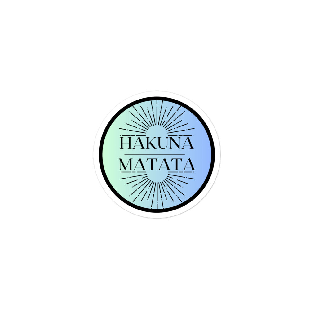 Hakuna Matata blue ombre sticker