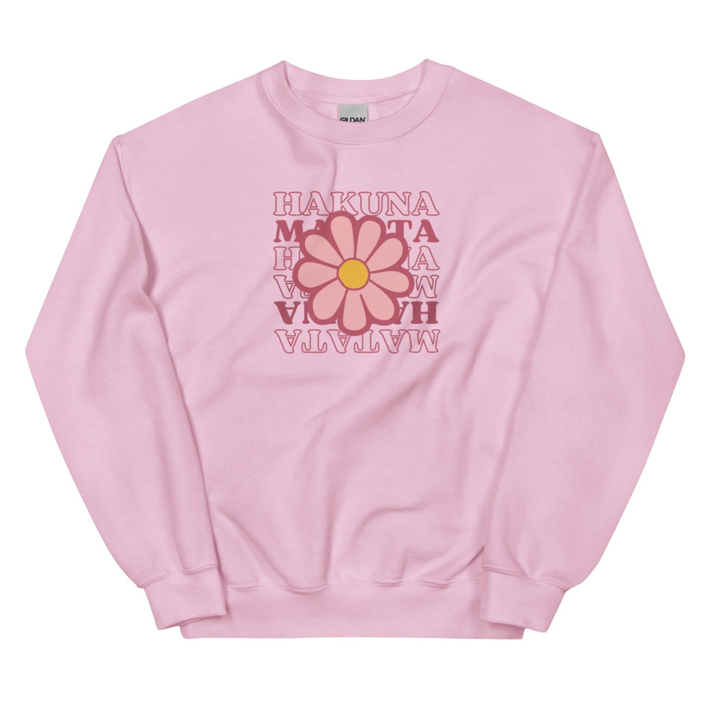 Hakuna Matata Pink Flower Crewneck